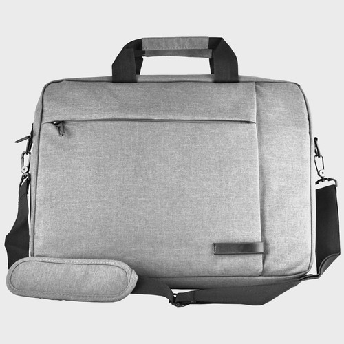 Grey laptop computer shoulder - computer,