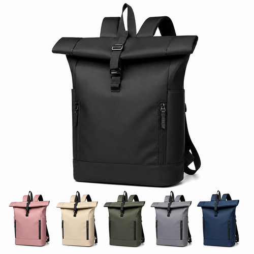 Roll top backpack cedar urban - top,